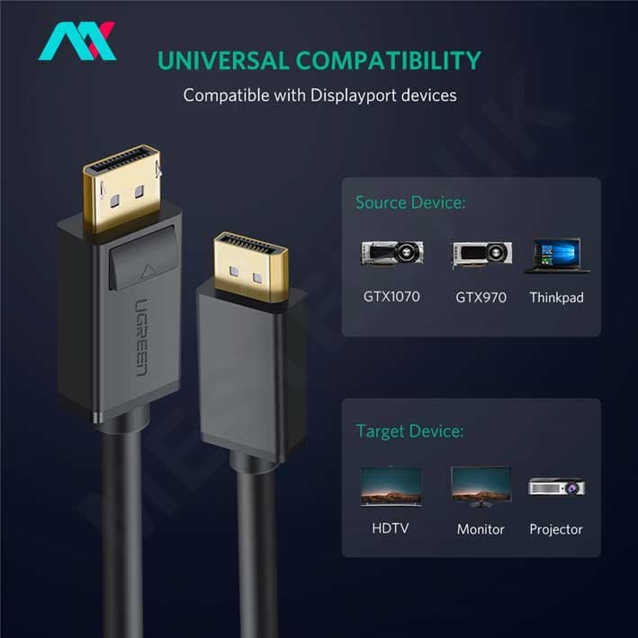کابل تبدیل DisplayPort یوگرین مدل DP102- 10245 طول 1.5 متر — تصویر ۴