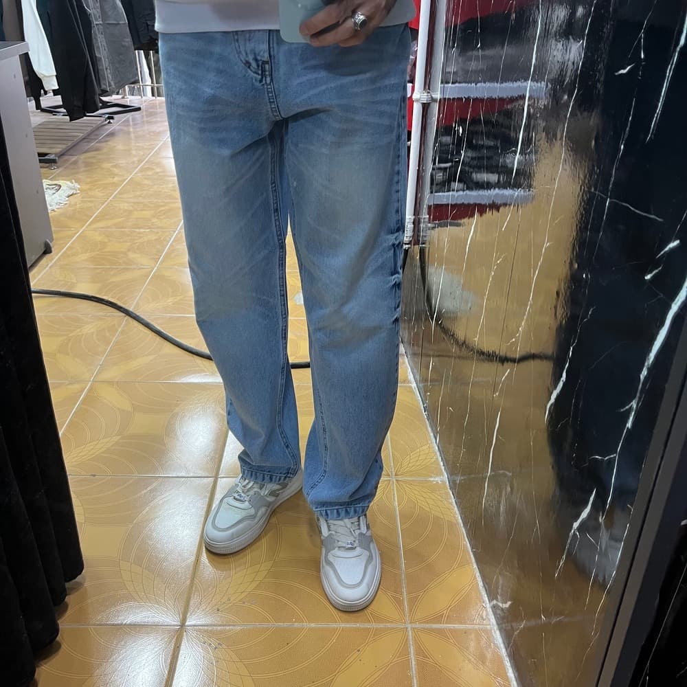 شلوار جین بگ آبی مردانه — تصویر ۶