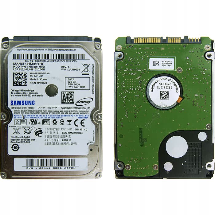 هارد استوک لپ‌تاپی اینترنال ۳۲۰ گیگابایت سامسونگ SAMSUNG 320GB HM320JI/D — تصویر ۹
