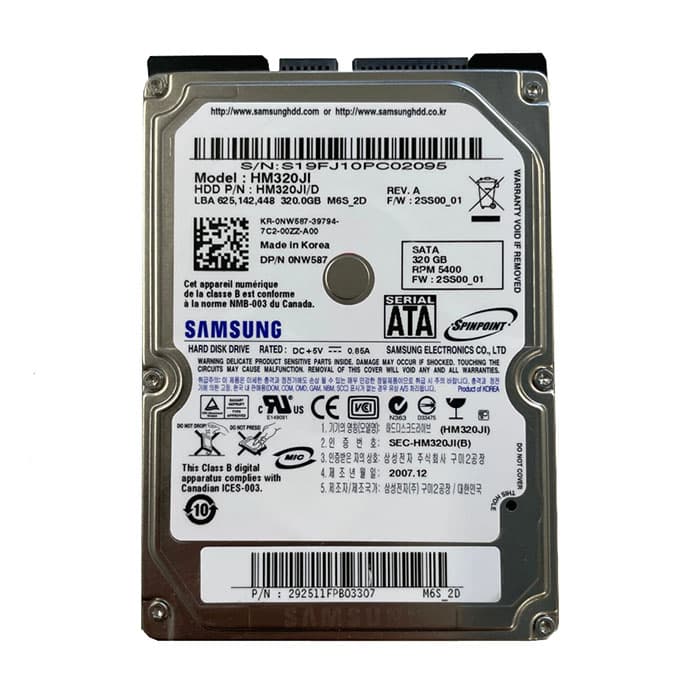 هارد استوک لپ‌تاپی اینترنال ۳۲۰ گیگابایت سامسونگ SAMSUNG 320GB HM320JI/D — تصویر ۴