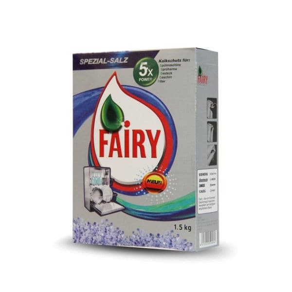 نمک ماشین ظرفشویی فیری Fairy مدل ۵x Power بسته ۱۵۰۰ گرمی — تصویر ۳