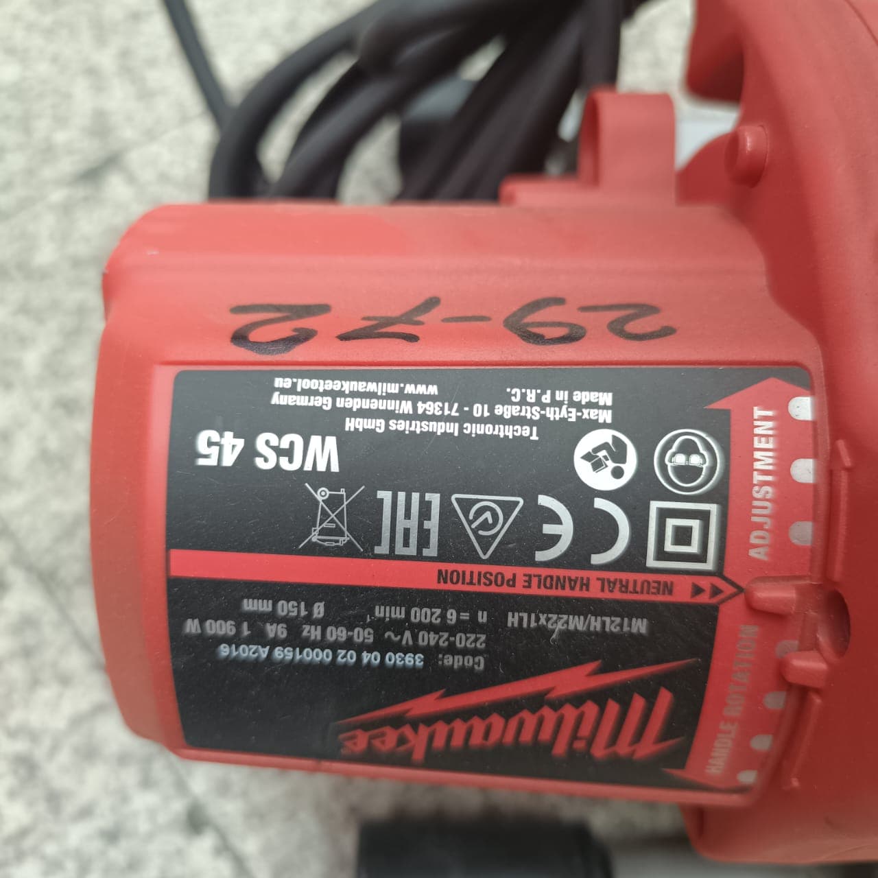 شیارزن میلواکی wcs 45 — تصویر ۲