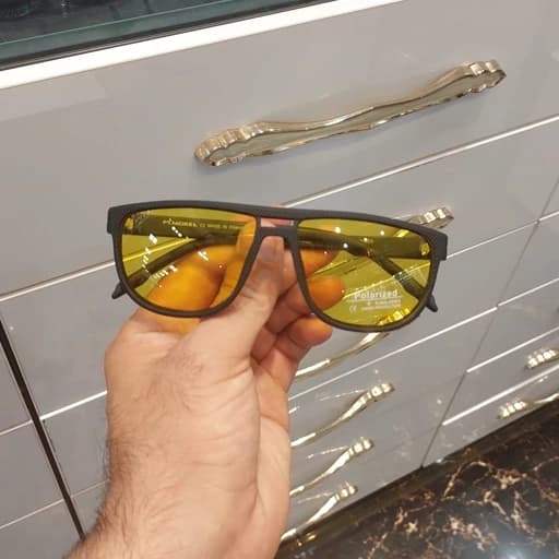 عینک آفتابی و شب مردانه و زنانه مارک اوگا مورل مدل دو پل عدسی پلاریزه — تصویر ۲