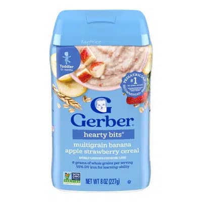 غذای کمکی جو دوسر موز، توت فرنگی و سیب گربر Gerber از ۱۲ ماهگی — تصویر ۲