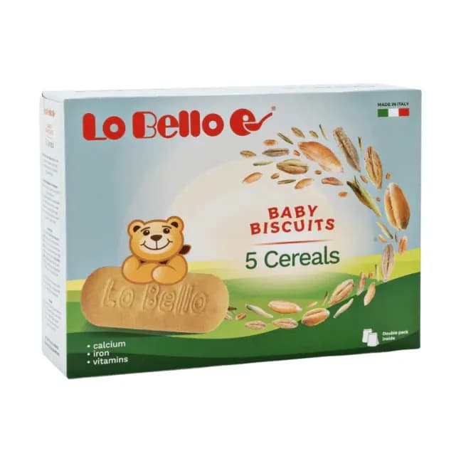 بیسکویت ۵ غله لوبلو LoBello از ۶ ماهگی ۲۰۰ گرم — تصویر ۳