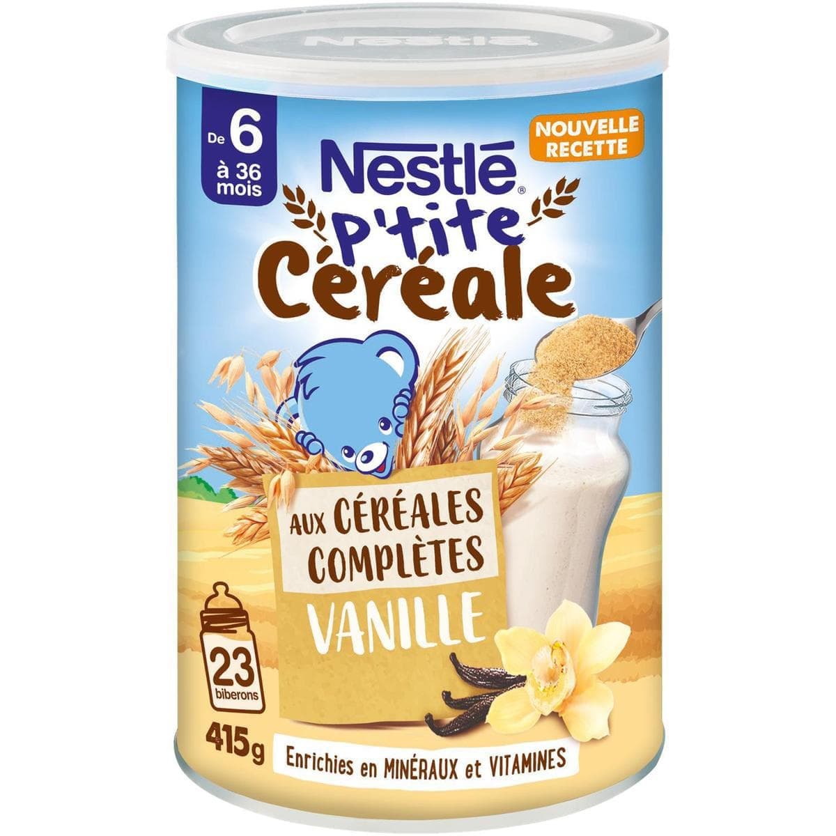 سرآل غلات نستله nestle برای 6 ماه به بالا با طعم وانیل 415 گرم — تصویر ۲