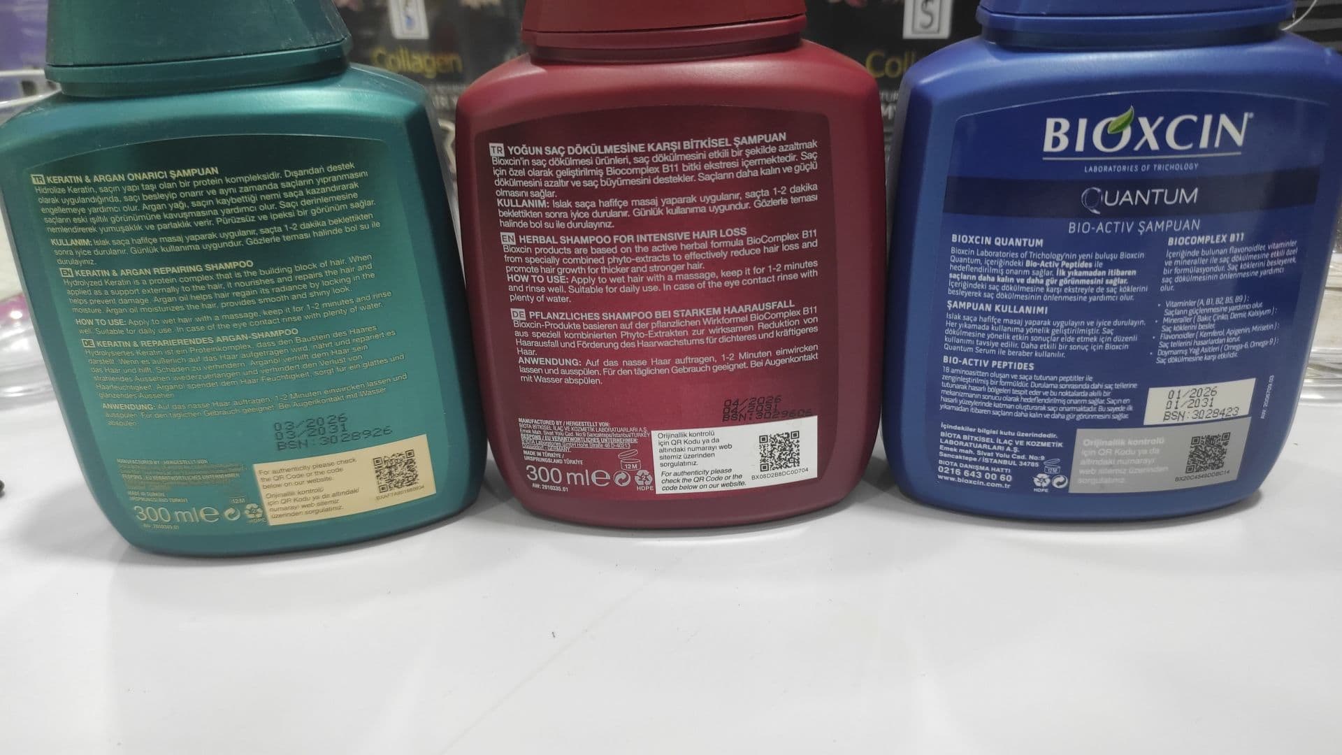 شامپو بیوکسین ضد ریزش مو و ترمیم کننده مو Bioxcin حاوی آرگان و کراتین هیدرولیز شده 300 میل اورجینال — تصویر ۶