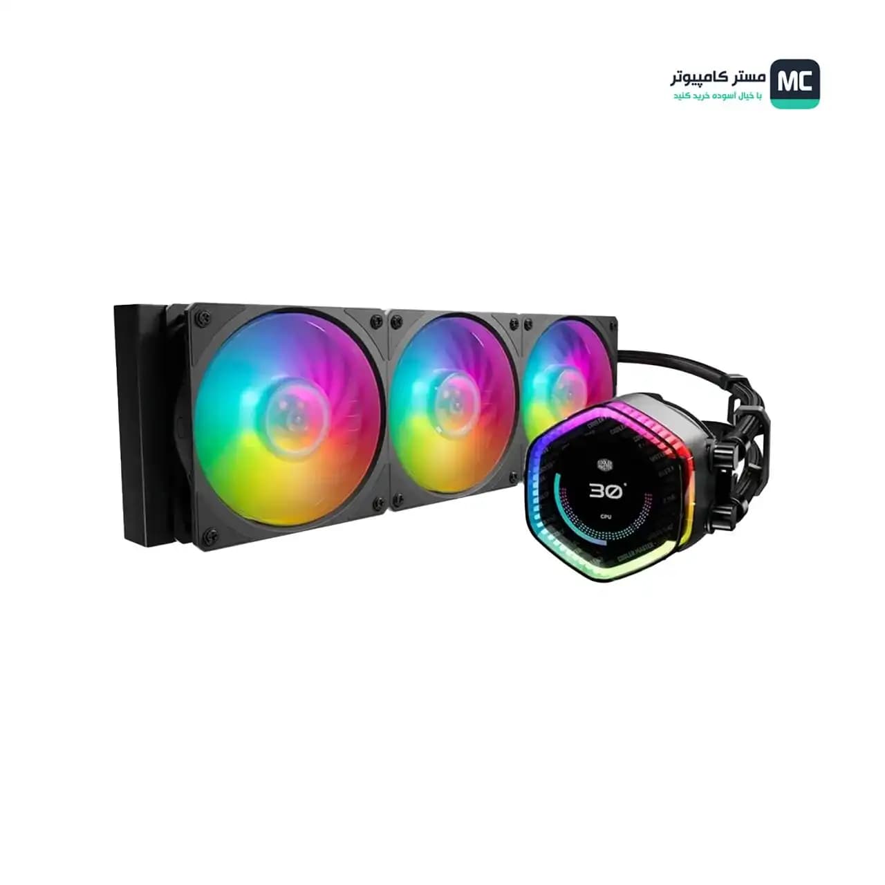 خنک کننده مایع کولر مستر MASTERLIQUID 360 ION BLACK — تصویر ۹