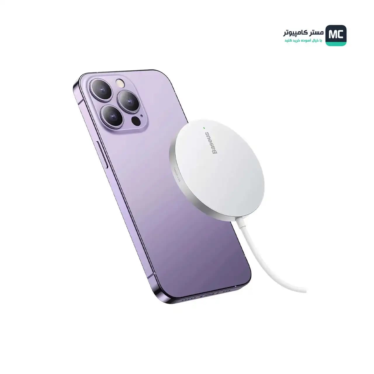 شارژر وایرلس مگنتی باسئوس Simple Mini3 Magnetic Wireless Charger 15W