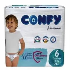 پوشک چسبی کانفی Confy سایز ۶ بسته ۲۴ عددی