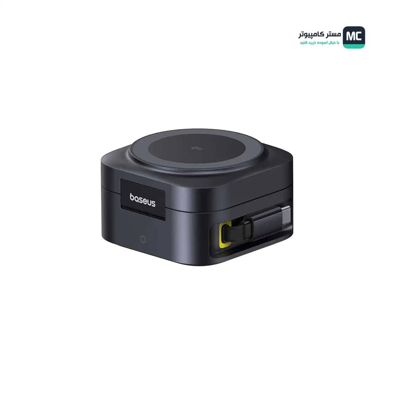 شارژر وایرلس 15 وات و هولدر موبایل مگنتی رومیزی باسئوس Baseus PicoGo Series 2-in-1 Magnetic Wireless Charger Qi2 67W — تصویر ۵