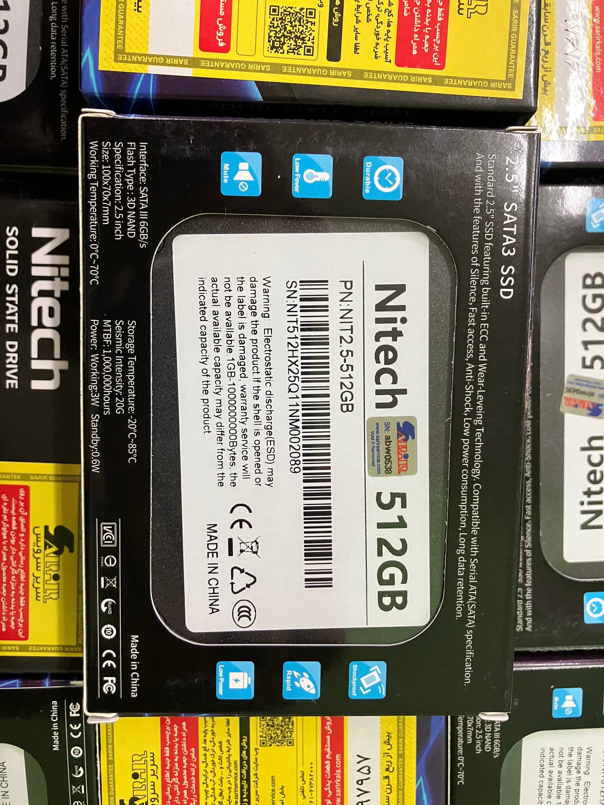 اس اس دی نیتک SSD NITECH 512GB 2.5 SATA (NIT2.5-512GB) — تصویر ۳