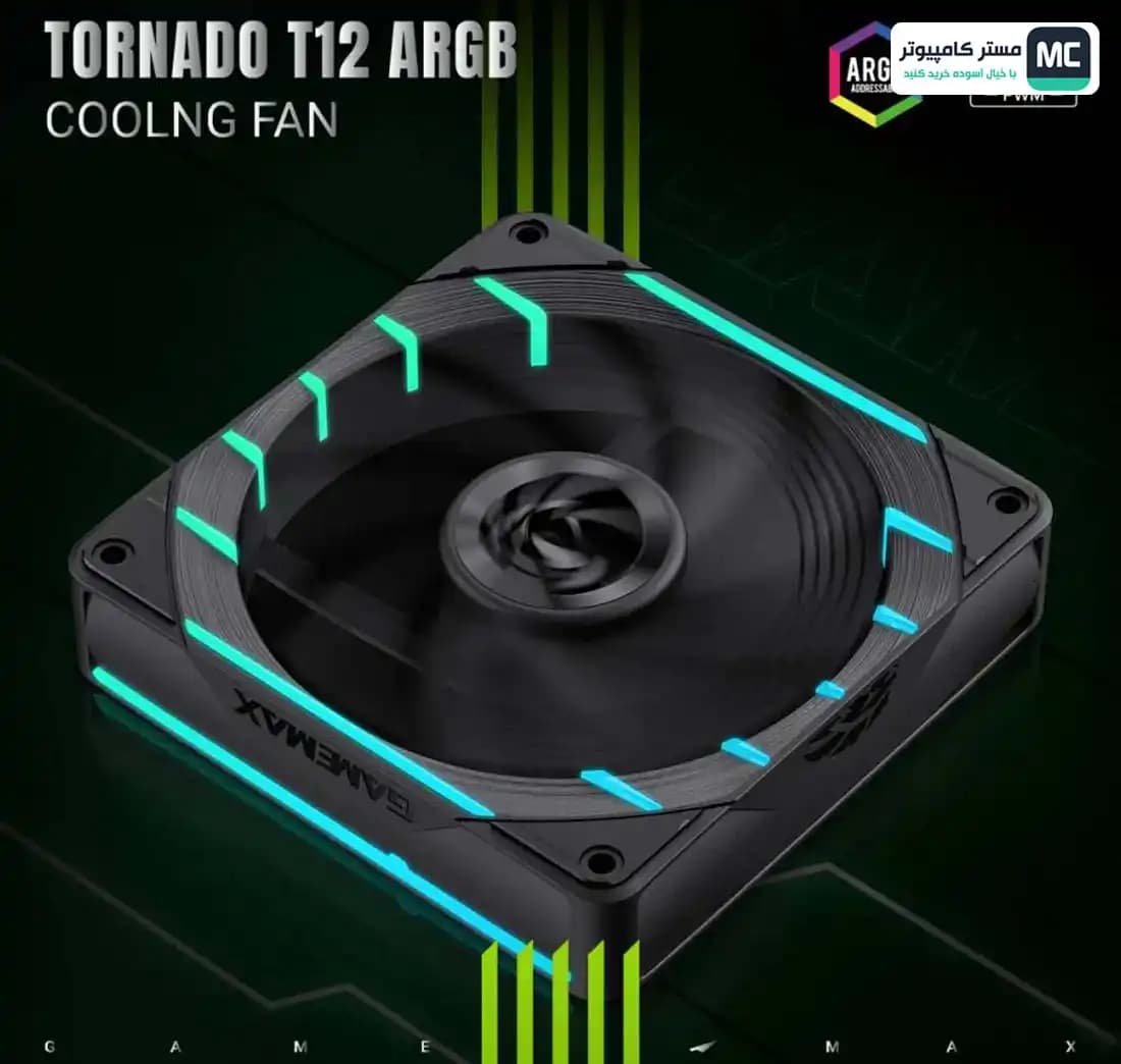 فن کیس گیم مکس Tornado T14 ARGB Black — تصویر ۵