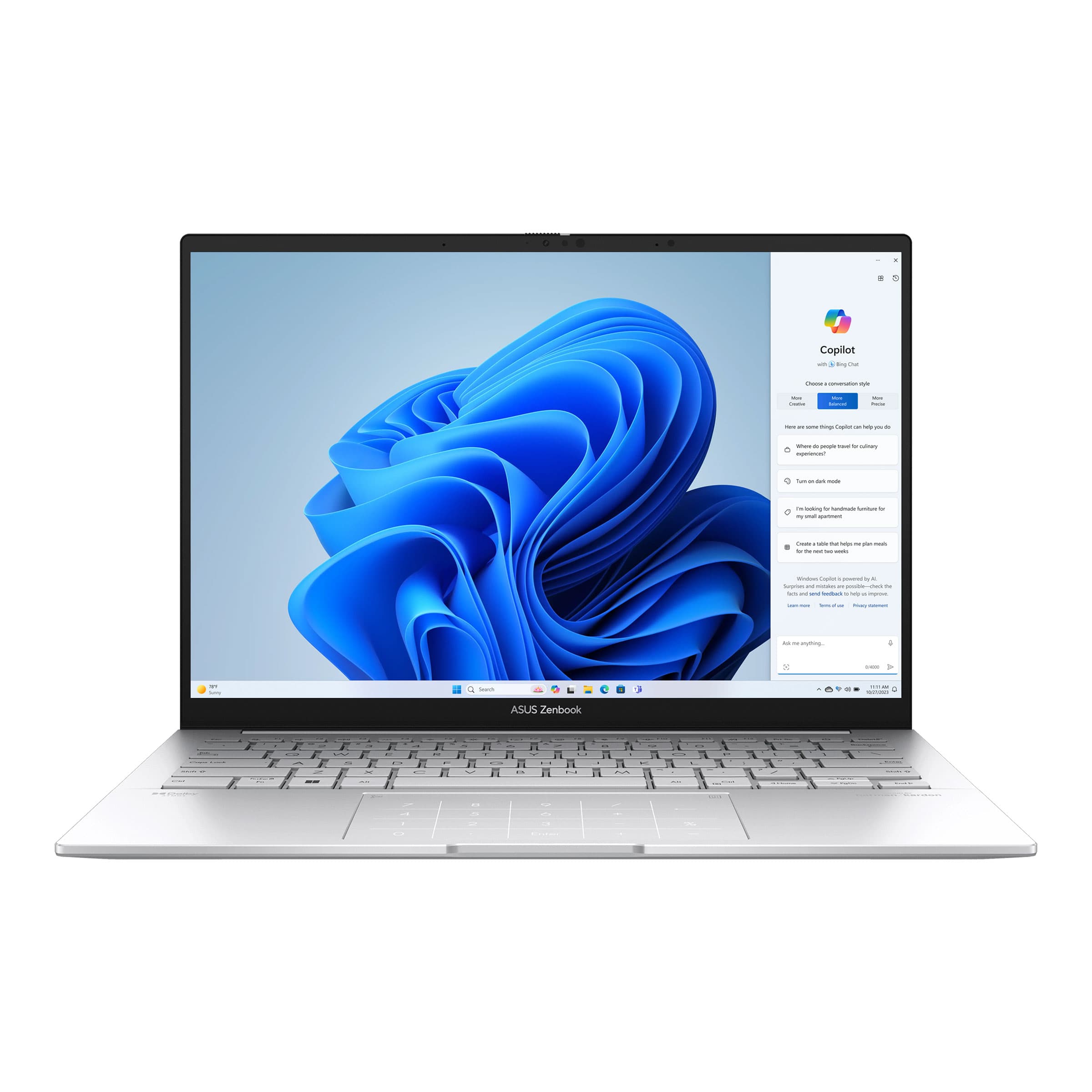 لپ تاپ 14 اینچی ایسوس مدل Zenbook 14 UX3405CA Core Ultra 9 285H 32GB 1TB SSD Arc OLED Touch 3K 120HZ — تصویر ۹