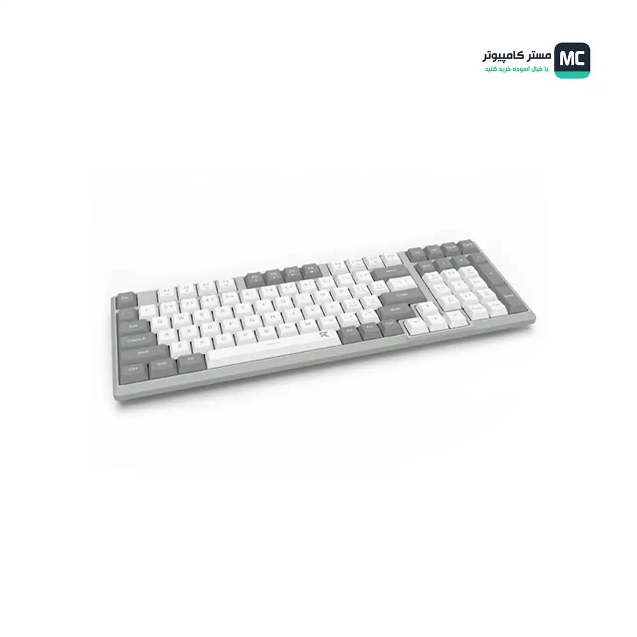 کیبورد بی سیم اداری ردراگون BK7114 White/Grey — تصویر ۳