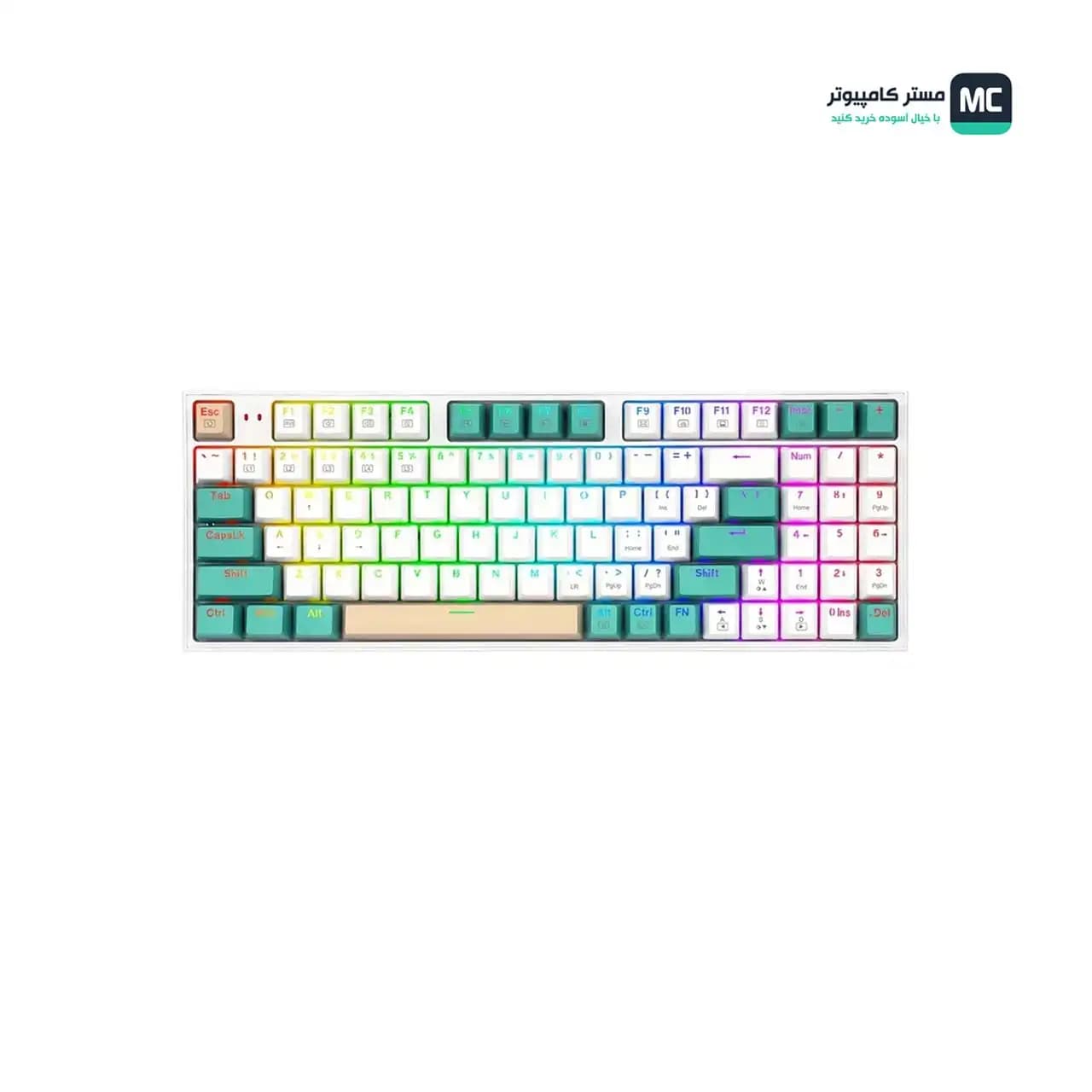 کیبورد بی سیم مکانیکال گیمینگ ردراگون VEIGAR K643 PRO WGC RGB