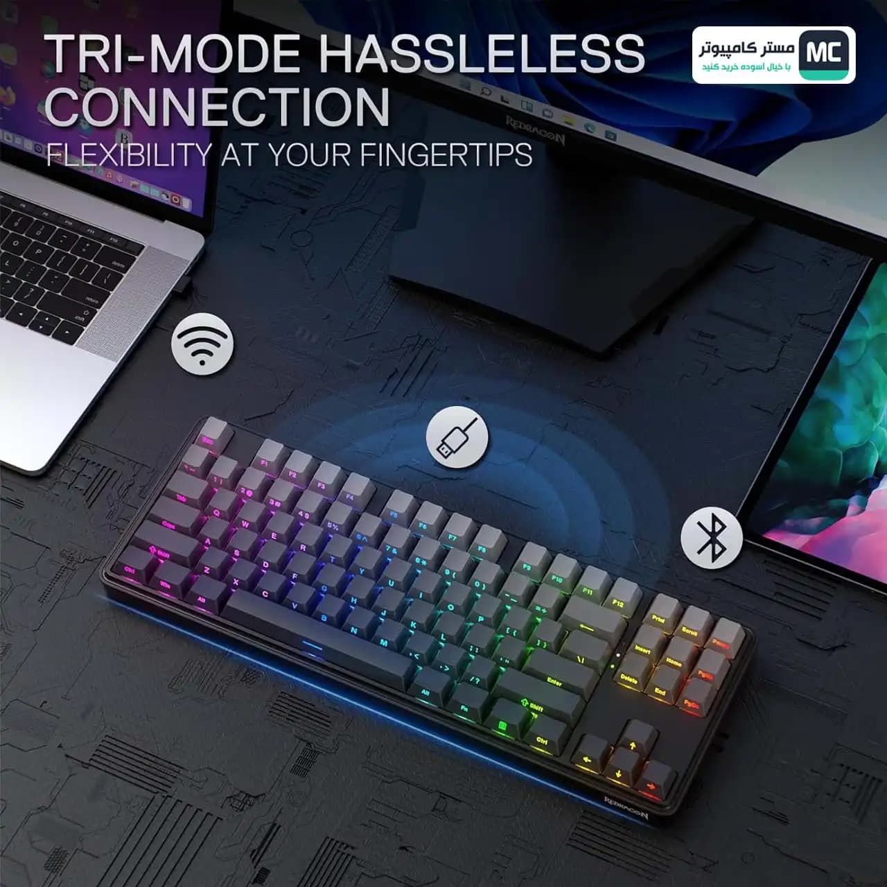 کیبورد بی سیم مکانیکال گیمینگ ردراگون STAR BLADE K707 SP PRO — تصویر ۷
