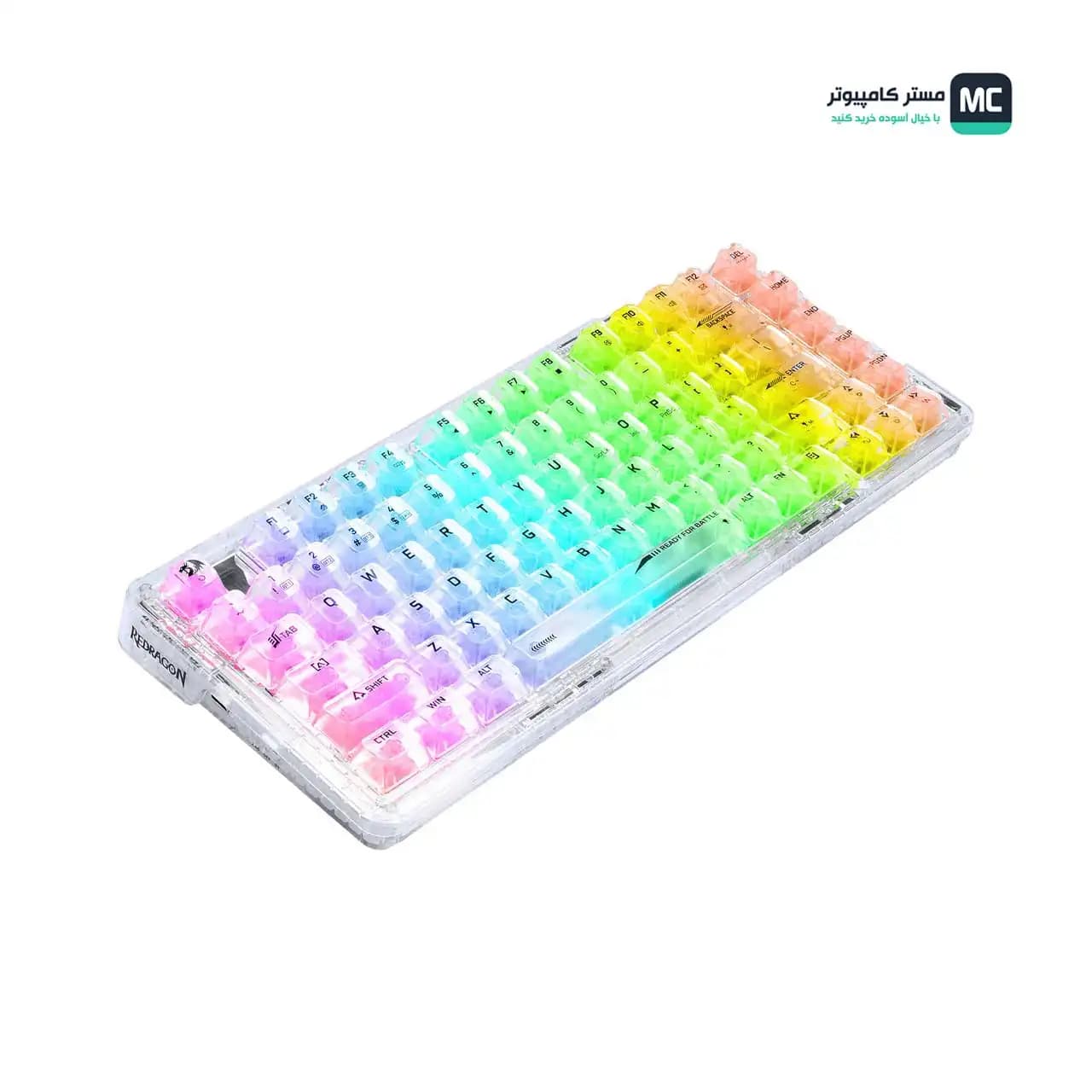 کیبورد بی سیم مکانیکال گیمینگ ردراگون ELF PRO K649-CT White — تصویر ۵