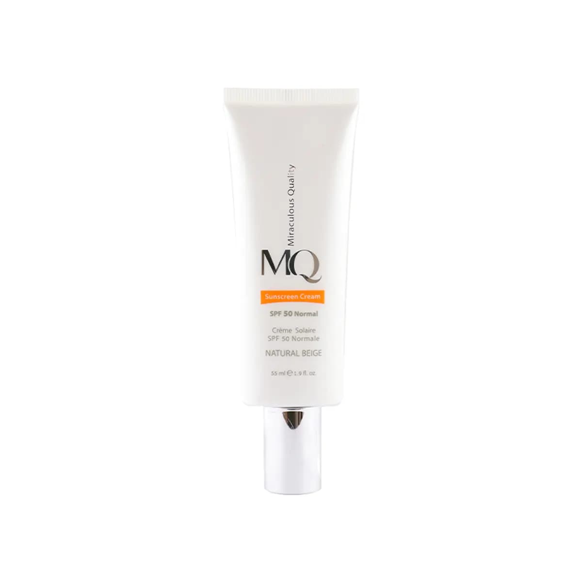 کرم ضد آفتاب نرمال SPF 50 بژ طبیعی ام کیو حجم 55 میلی لیتر — تصویر ۳