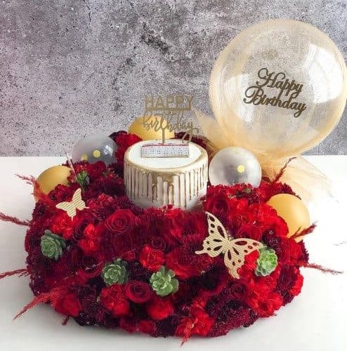 ایده برای خرید گل و کیک تولد شیک و ساده