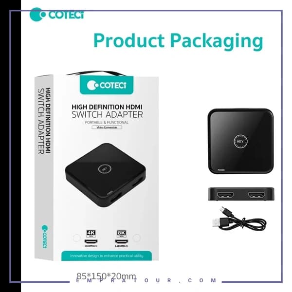 تبدیل و سوییچر 2به1 HDMI کوتسی OF-035 — تصویر ۱۱