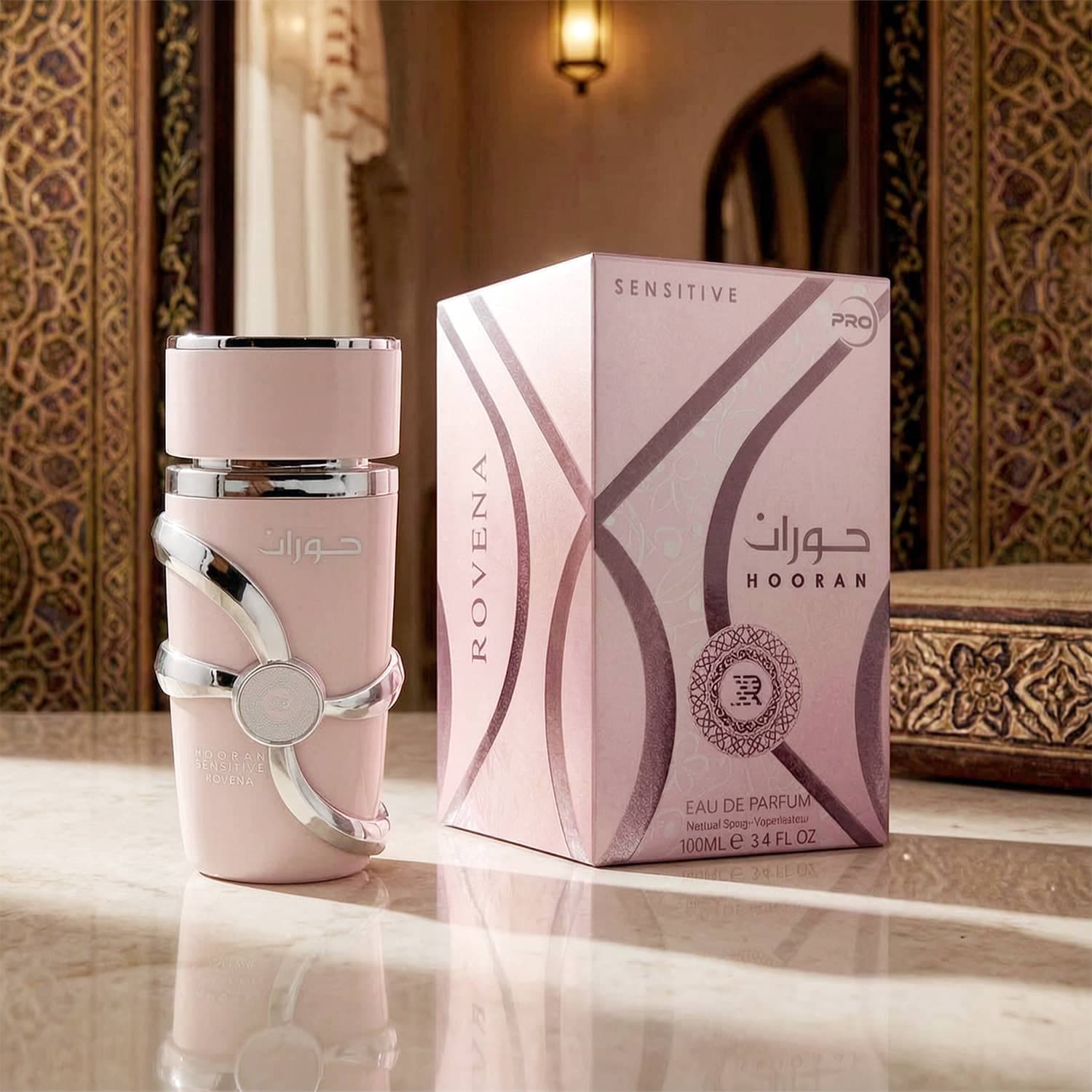 عطر ادکلن 2026 زنانه حوران یارا صورتی روونا فرانسه مدل سنسیتیو حوران (Rovena sensitive hooran) حجم 100 میل — تصویر ۳