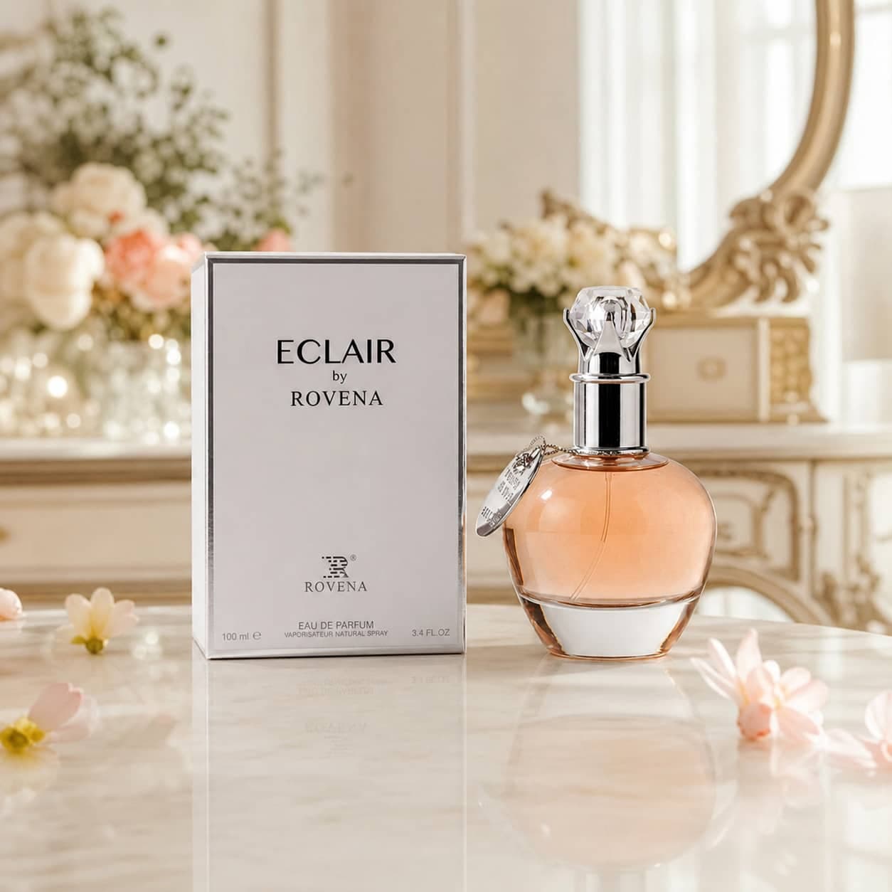 عطر ادکلن زنانه لانوین اکلت روونا فرانسه مدل اکلایر (Rovena Eclair) حجم 100 میل — تصویر ۵