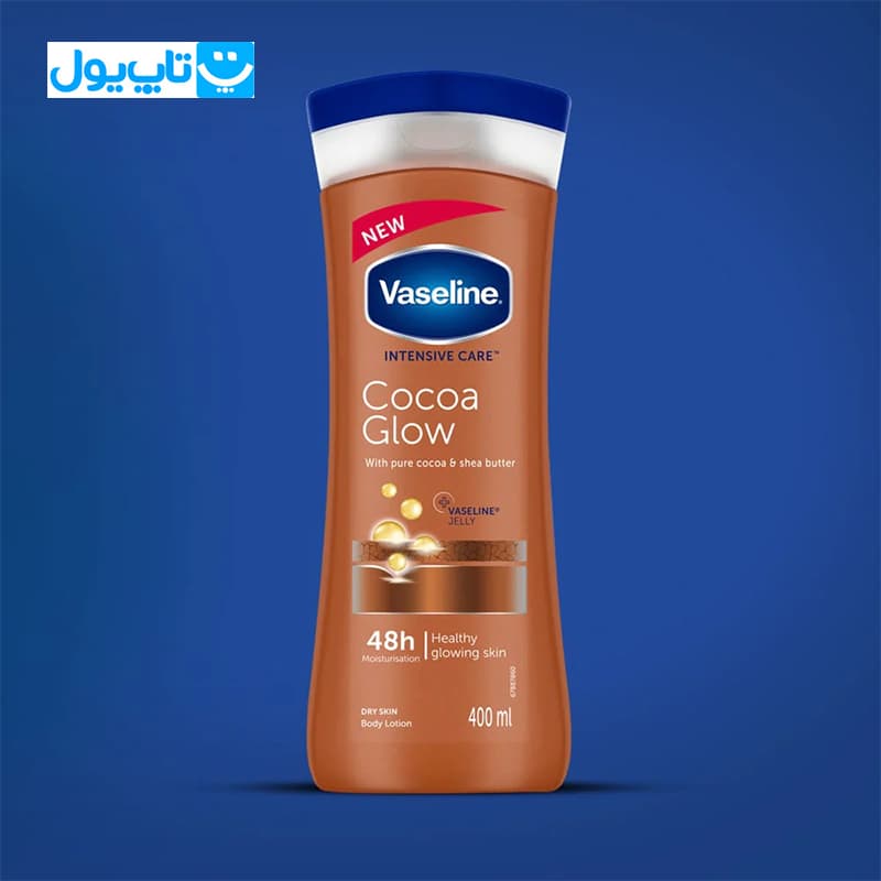لوسیون بدن وازلین Vaseline مدل Cocoa Glow حجم 400 میلی لیتر — تصویر ۲