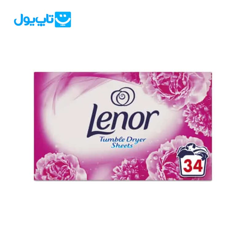ورق کاغذی خوشبو کننده لباس لنور Lenor رایحه شکوفه صورتی بسته 34 عددی — تصویر ۲