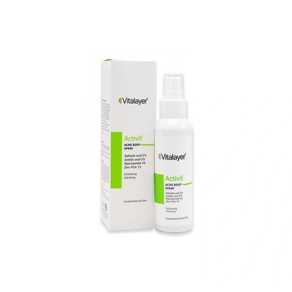 لوسیون اسپری ضدجوش و لایهبردار ویتالیر 120 میلیلیتر Vitalayer — تصویر ۲
