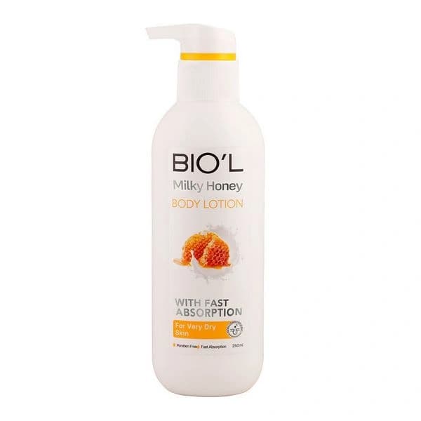 لوسیون مرطوبکننده بدن پوست خیلی خشک (عصاره شیر و عسل) بیول 250 میلیلیتر Biol