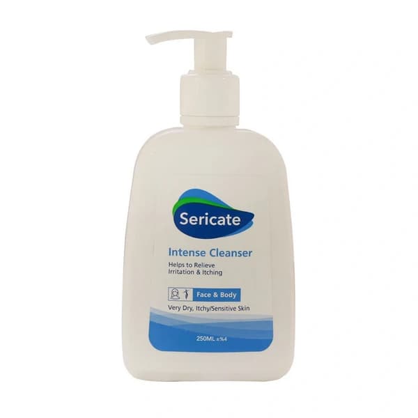 شوینده کرمی قوی پوست خیلی خشک، حساس و خارش دار صورت و بدن سریکیت 250 میلیلیتر Sericate