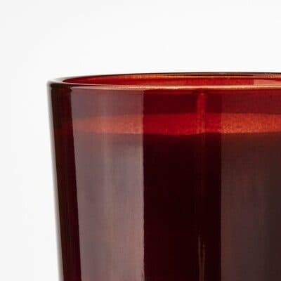 شمع معطر شیشه‌ای ایکیا STORTSKON قرمز/ رایحه توت/ سوخت 50 ساعته — تصویر ۸