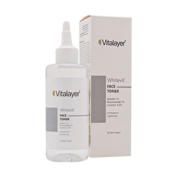 تونر پاک کننده صورت روشن کننده وايت ويت ویتالیر 200 میلی‌لیتر Vitalayer