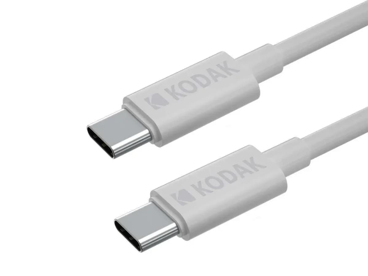 کابل USB-C به USB-C کداک مدل KODAK White طول 1 متر — تصویر ۲