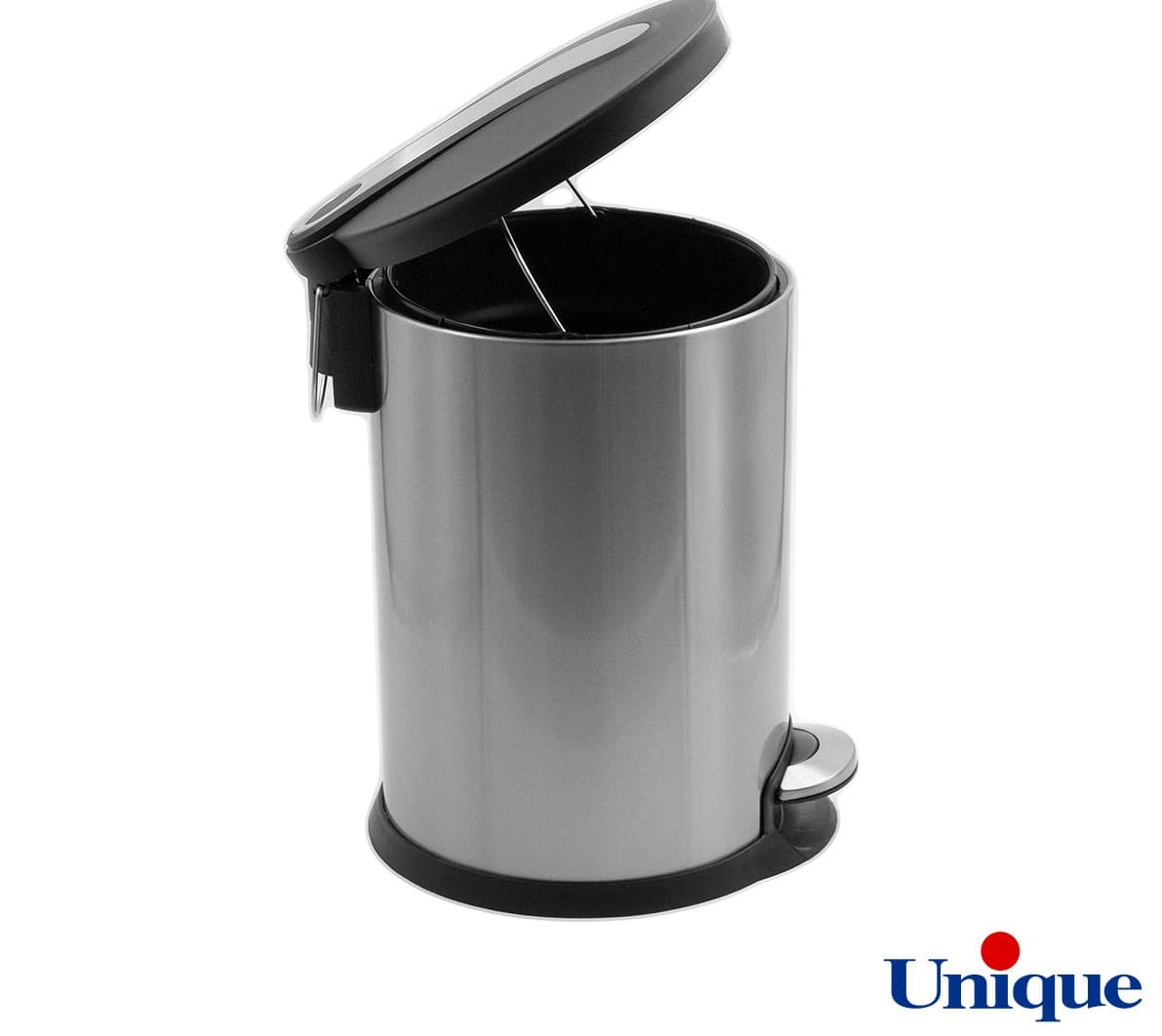سطل زباله 16 لیتری پدالی استیل یونیک درب آرام بند کد UN-4430 — تصویر ۳