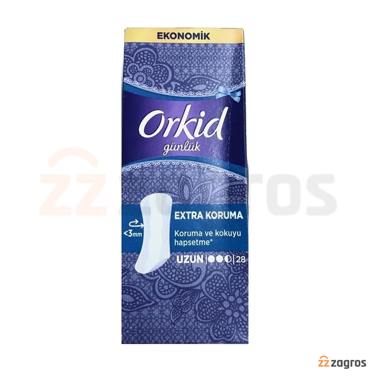 پد روزانه بلند اکونومیک ارکید Orkid بسته 28 عددی — تصویر ۵