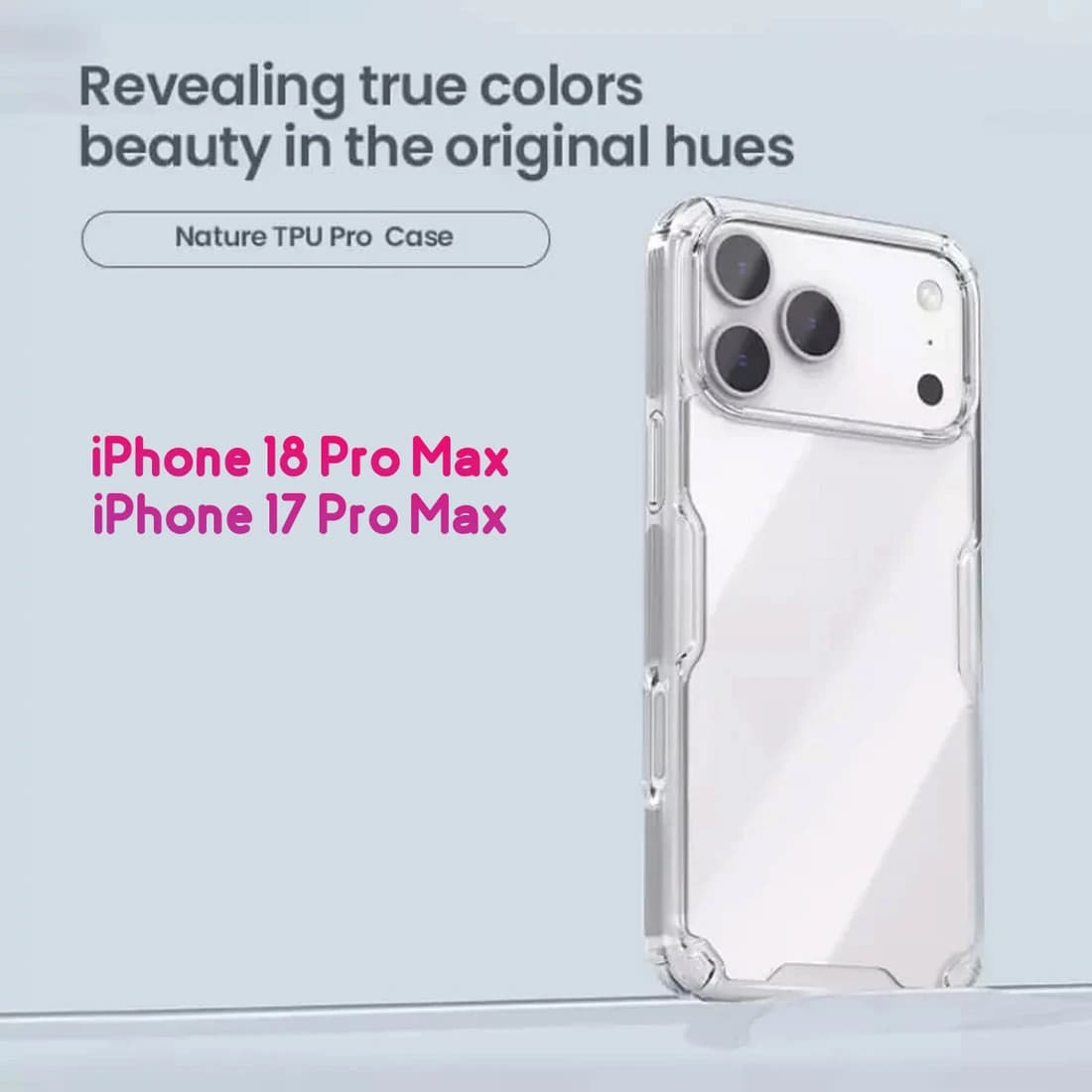 قاب شفاف iPhone 18 Pro Max مارک نیلکین مدل TPU Pro — تصویر ۷