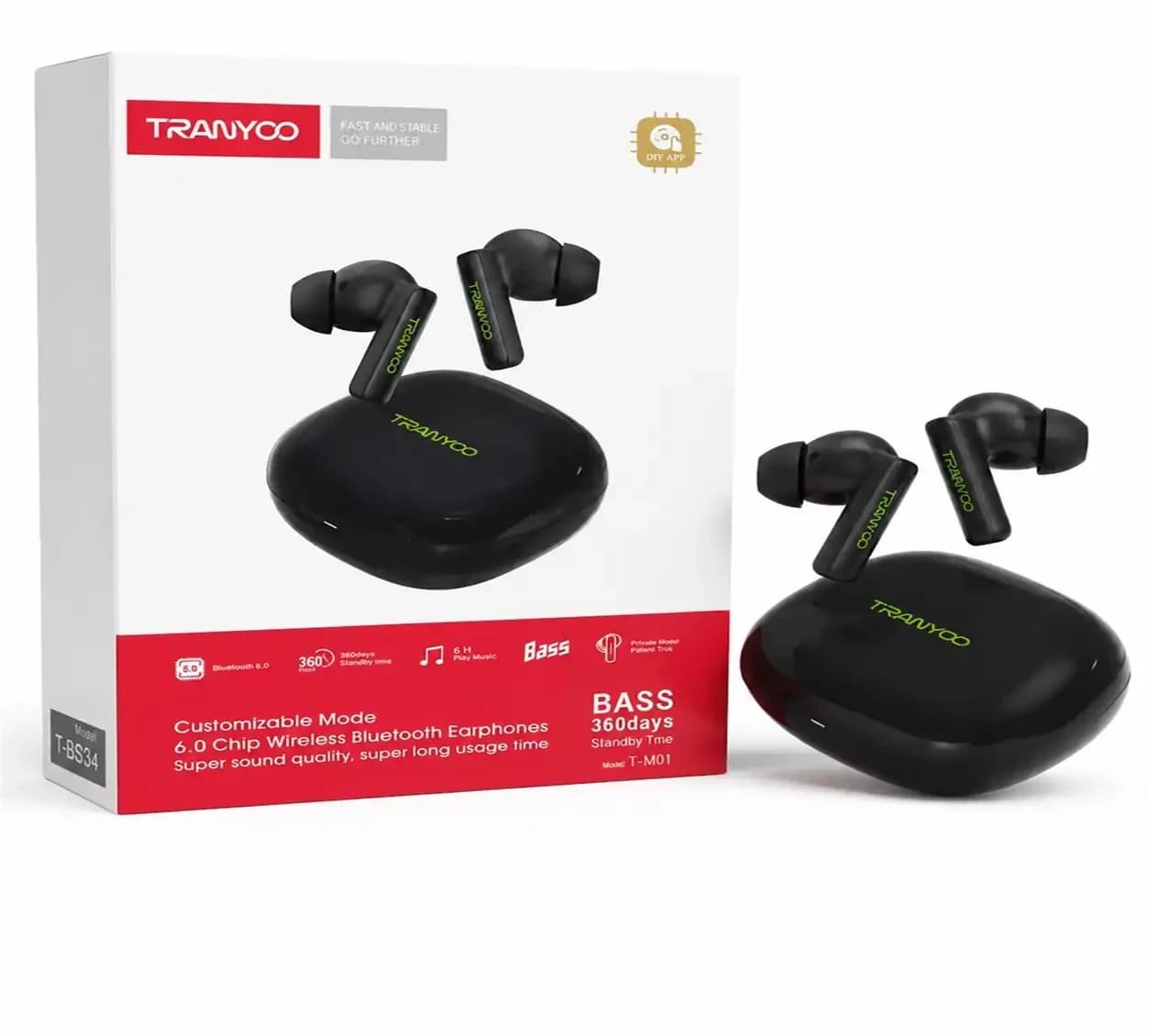 ایرپاد بلوتوثی ترانیو TRANYOO T-M01 — تصویر ۵