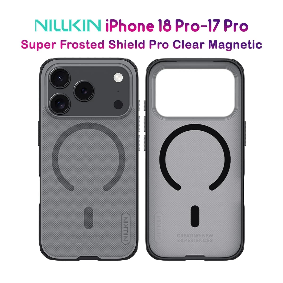 قاب ضدضربه دودی مگنتی iPhone 18 Pro مارک نیلکین مدل Super Frosted Shield Pro Clear Magnetic — تصویر ۹