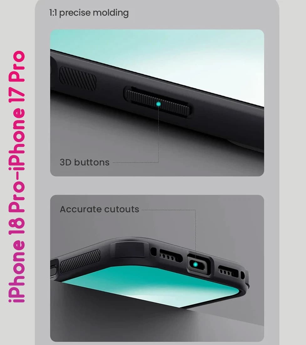 قاب ضدضربه دودی مگنتی iPhone 18 Pro مارک نیلکین مدل Super Frosted Shield Pro Clear Magnetic — تصویر ۶
