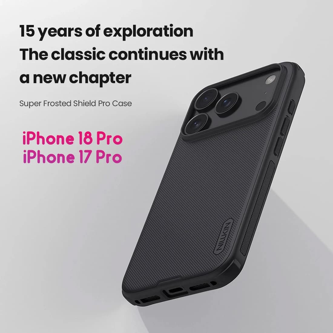 قاب ضدضربه iPhone 18 Pro مارک نیلکین مدل Super Frosted Shield Pro — تصویر ۴