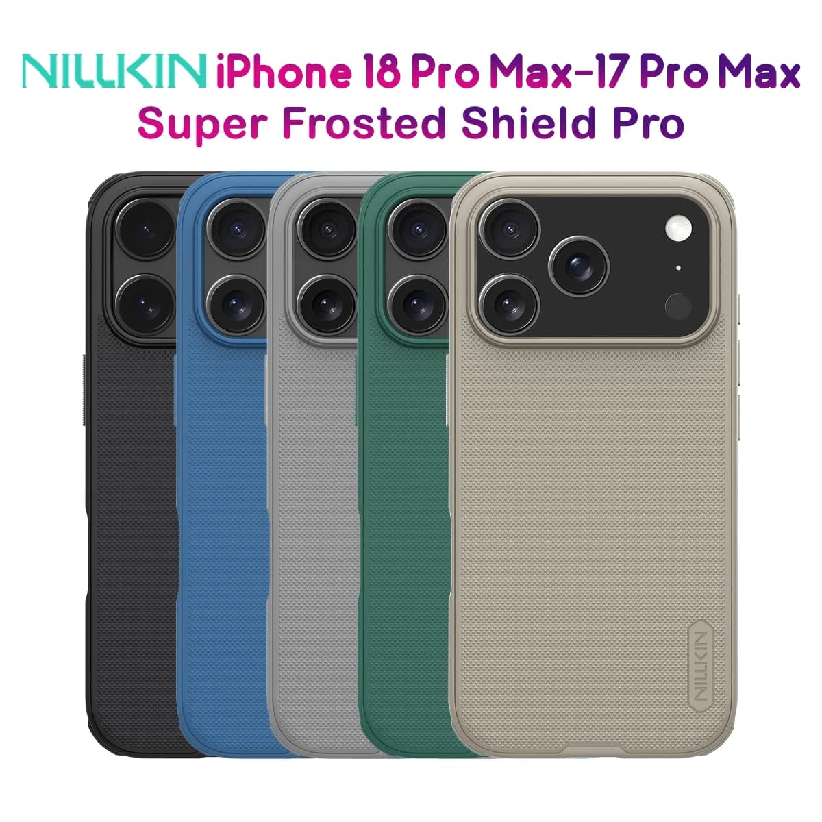 قاب ضدضربه iPhone 18 Pro Max مارک نیلکین مدل Super Frosted Shield Pro