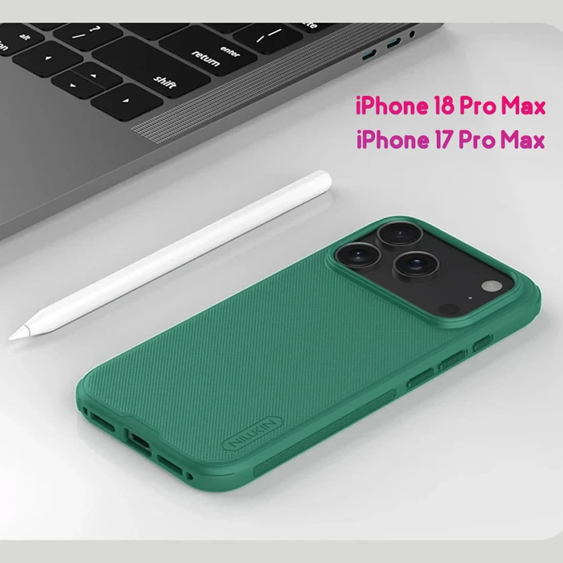 قاب ضدضربه iPhone 18 Pro Max مارک نیلکین مدل Super Frosted Shield Pro — تصویر ۳