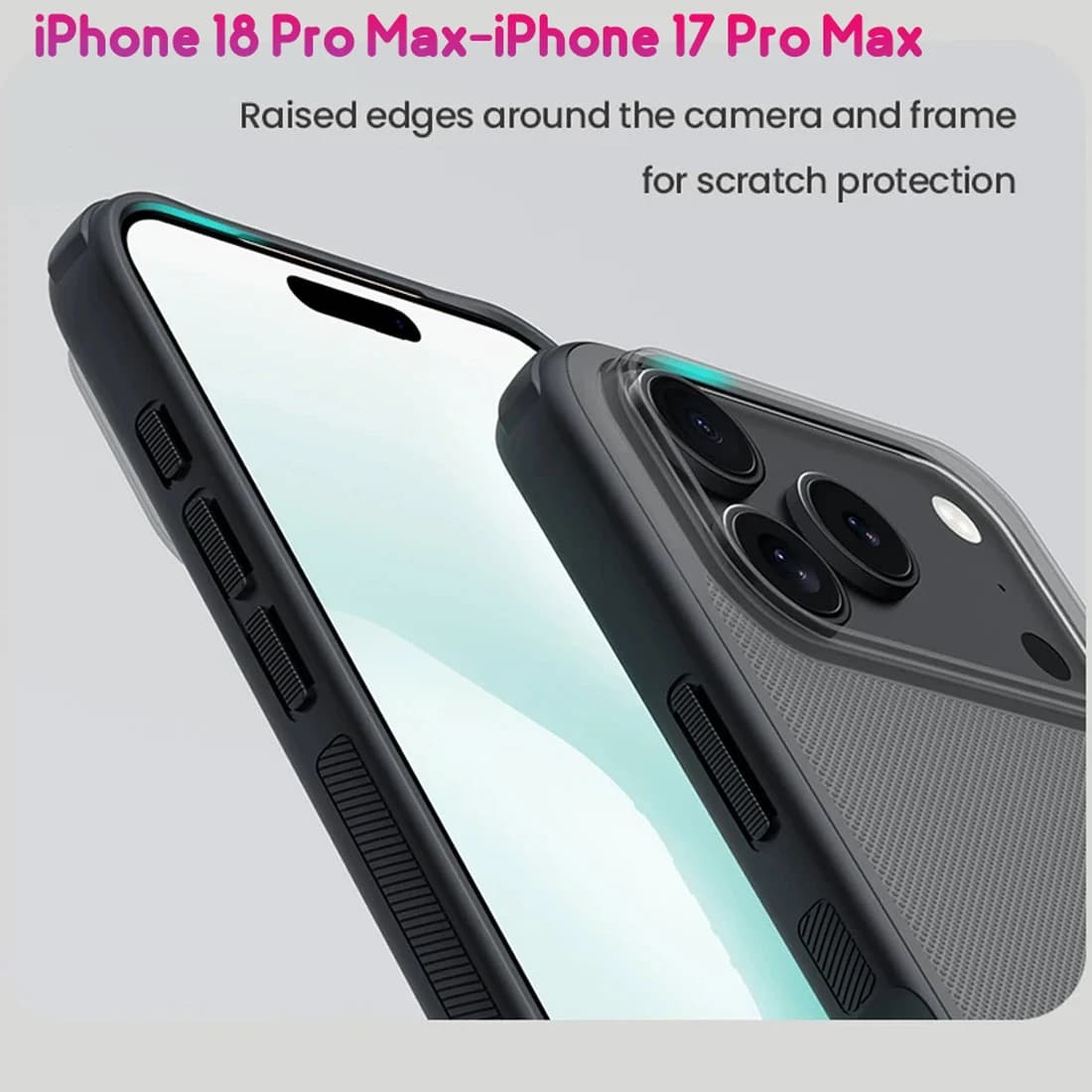قاب ضدضربه دودی iPhone 18 Pro Max مارک نیلکین مدل Super Frosted Shield Pro Clear — تصویر ۸
