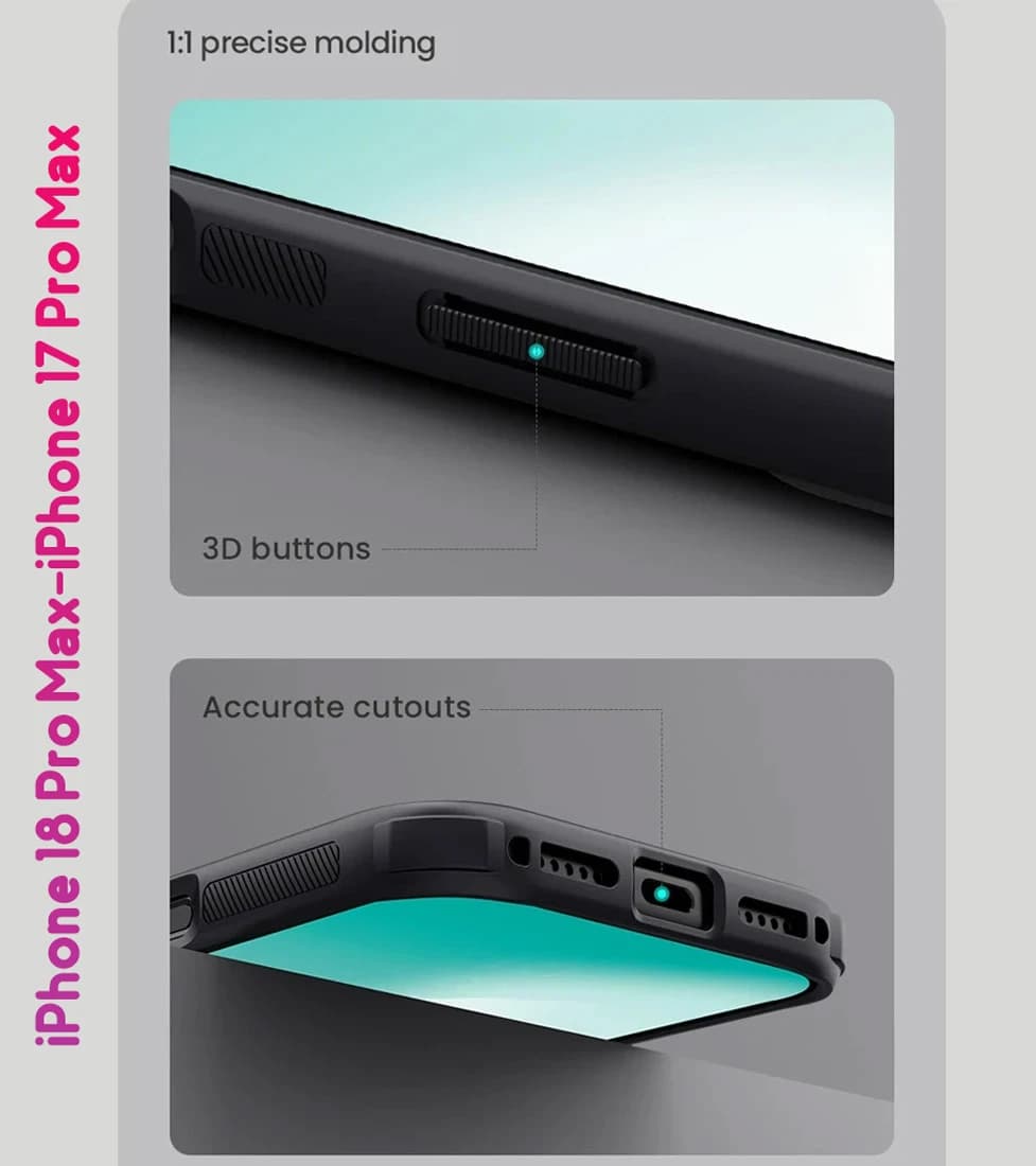 قاب ضدضربه دودی مگنتی iPhone 18 Pro Max مارک نیلکین مدل Super Frosted Shield Pro Clear Magnetic — تصویر ۶