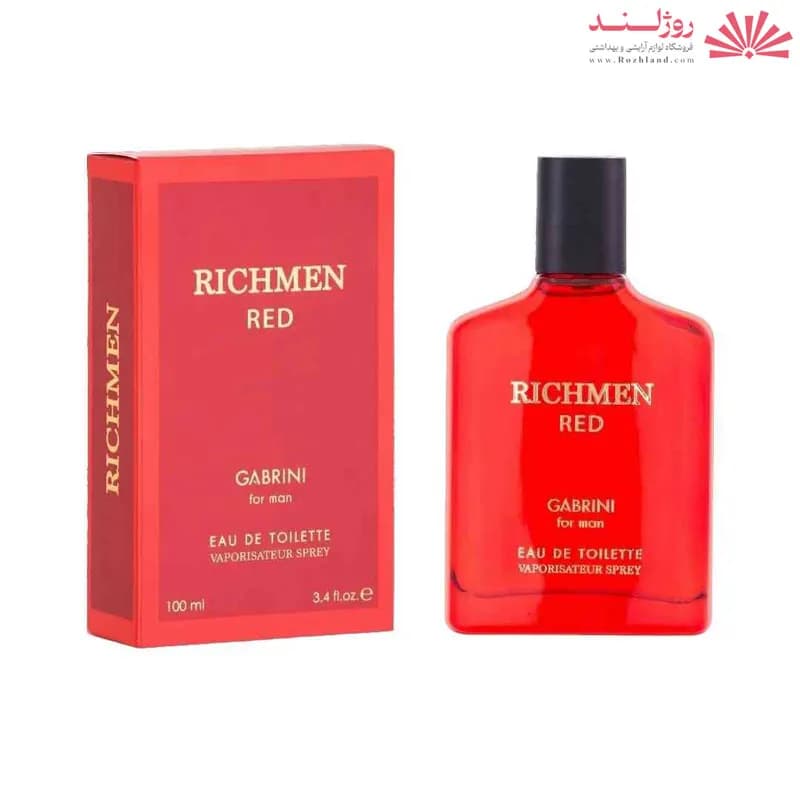 ادکلن مردانه گابرینی مدل RICHMEN RED حجم 100 میلی‌لیتر — تصویر ۲