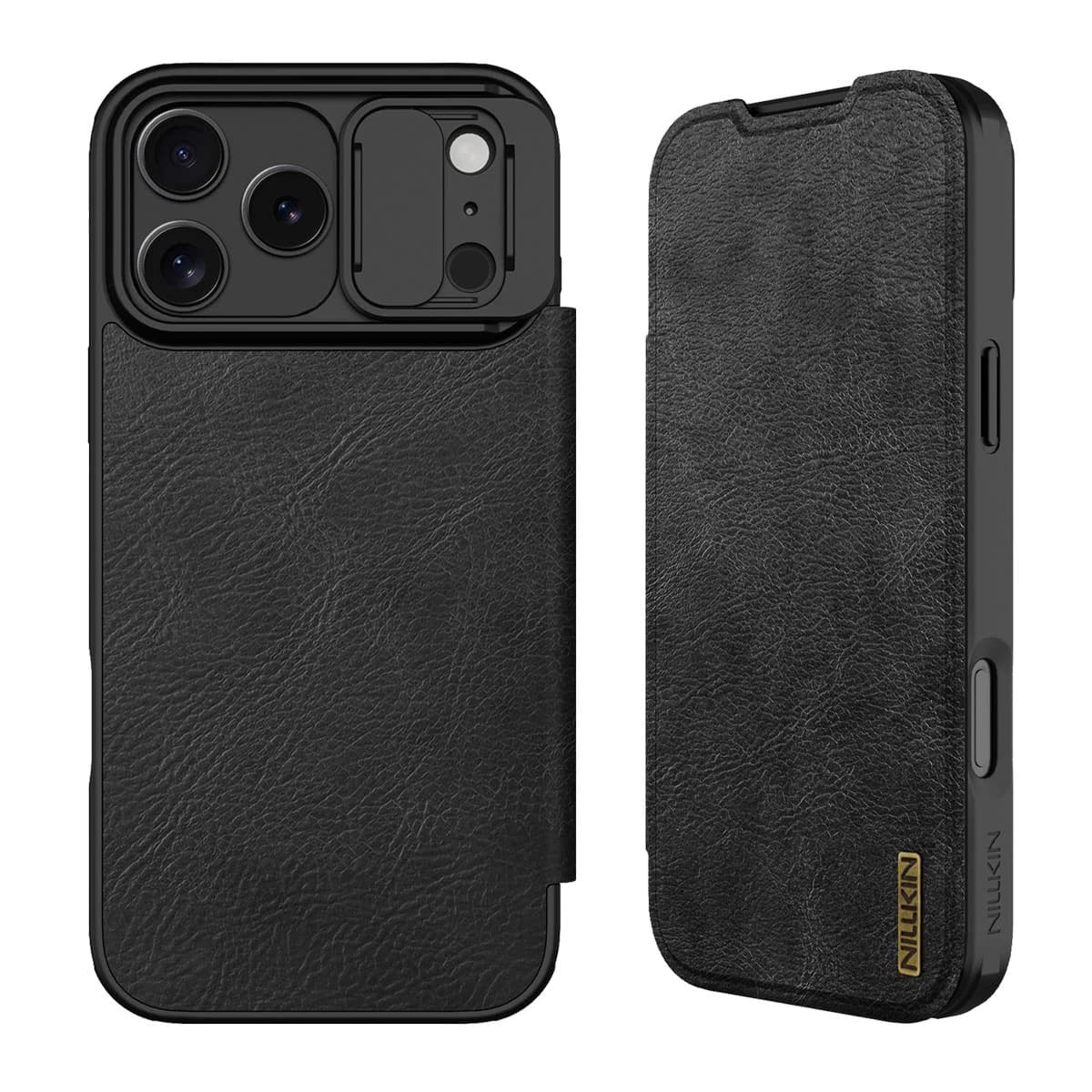 کیف چرمی محافظ دوربین دار iPhone 17 Pro Max مارک نیلکین مدل Qin Pro — تصویر ۱۰