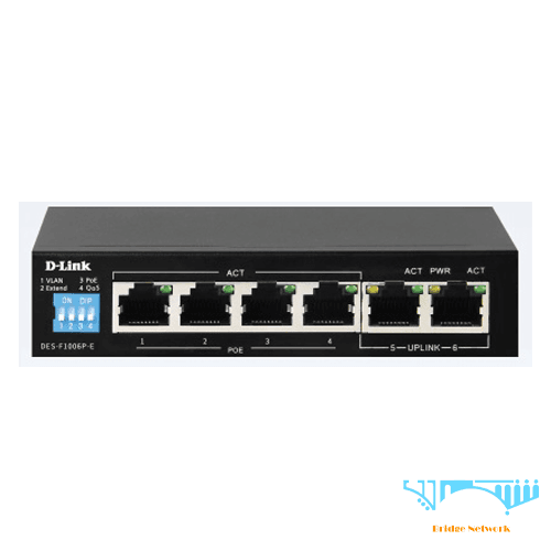 سوئیچ 6 پورت PoE دی لینک مدل DES-F1006P با بهترین قیمت