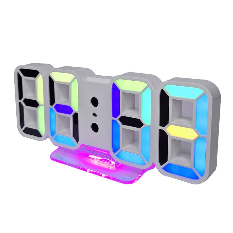 ساعت رومیزی ال ای دی مدل RGB LED CLOCK PT-6804BW — تصویر ۱۰